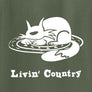Adult Livin' Country Cat T-shirt