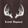 Adult Livin' Country Antler T-shirt