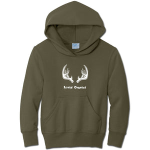 Youth Livin' Country Antler Hoodie