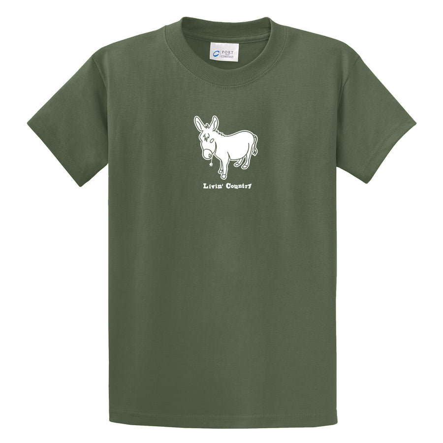 Adult Livin' Country Donkey T-shirt