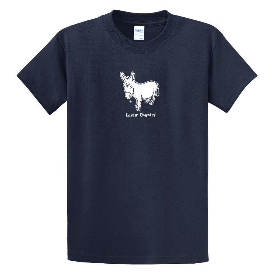 Adult Livin' Country Donkey T-shirt