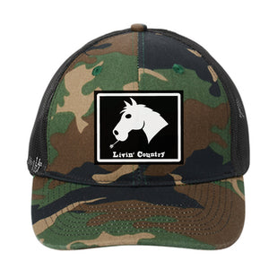 Livin' Country Horse Snapback Cap