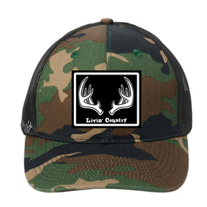 Livin' Country Antler Snapback Cap