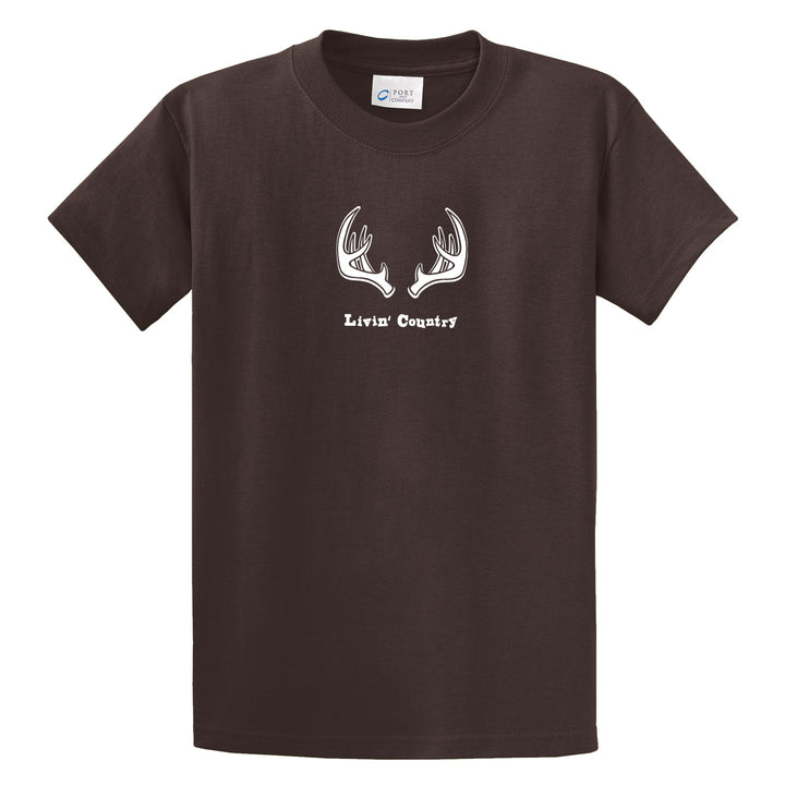 Adult Livin' Country Antler T-shirt - Livin' Country Apparel & Accessories
 - 1
