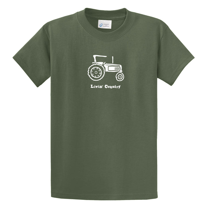 Adult Livin' Country Tractor T-shirt - Livin' Country Apparel & Accessories
 - 1