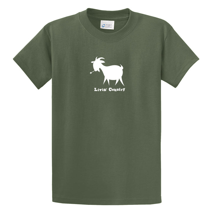 Adult Livin' Country Goat T-shirt - Livin' Country Apparel & Accessories
 - 1