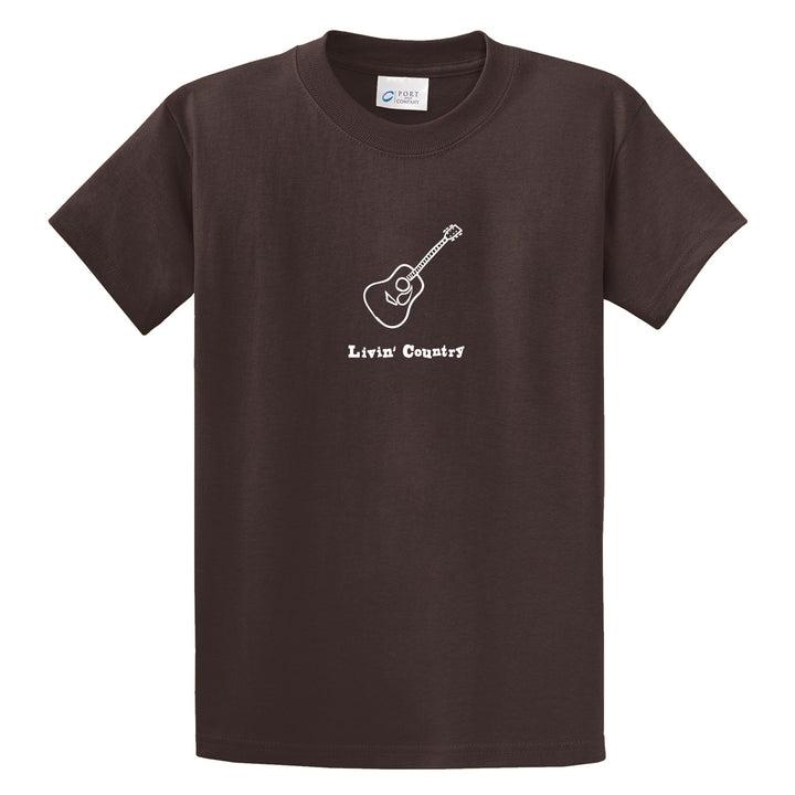 Adult Livin' Country Guitar T-shirt - Livin' Country Apparel & Accessories
 - 1