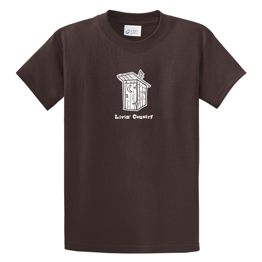 Adult Livin' Country Outhouse T-shirt - Livin' Country Apparel & Accessories
 - 5
