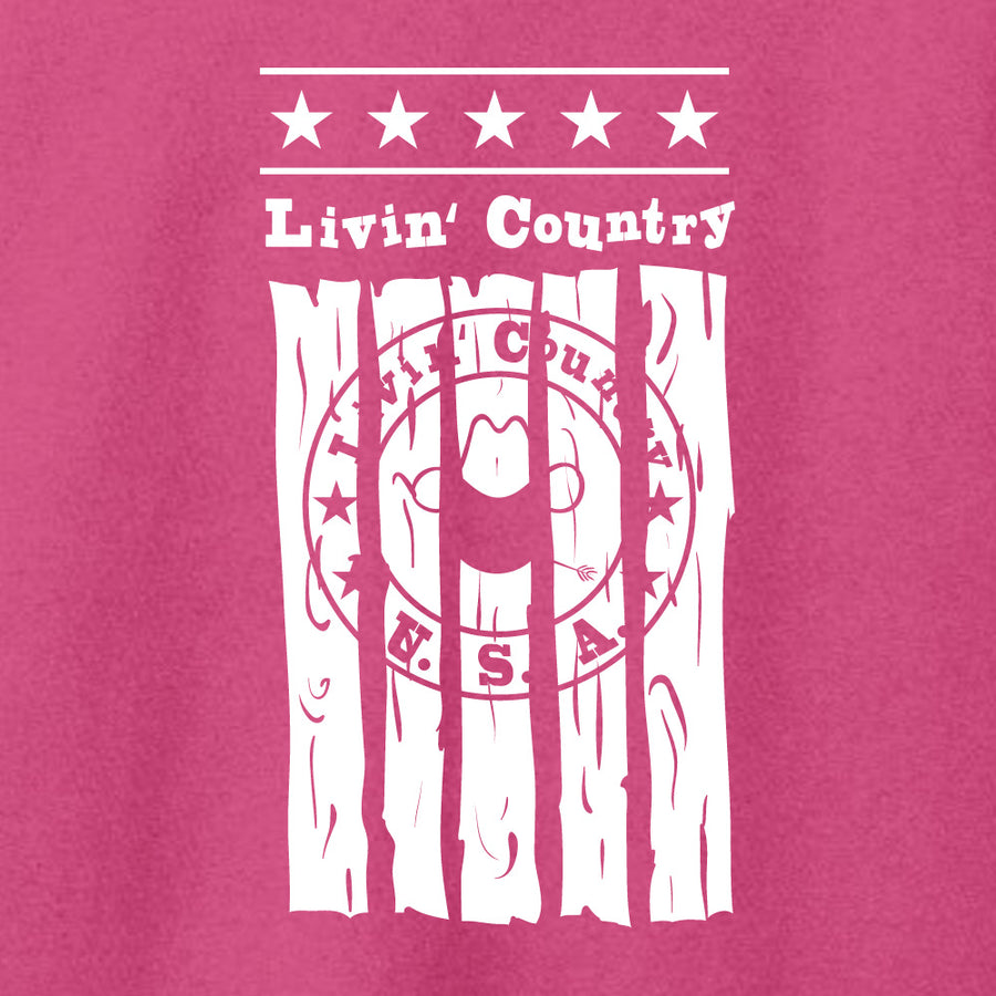Women's Livin' Country Barn Board T-shirt