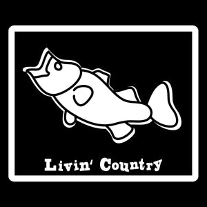 Livin' Country Bass Distressed Patch Hat