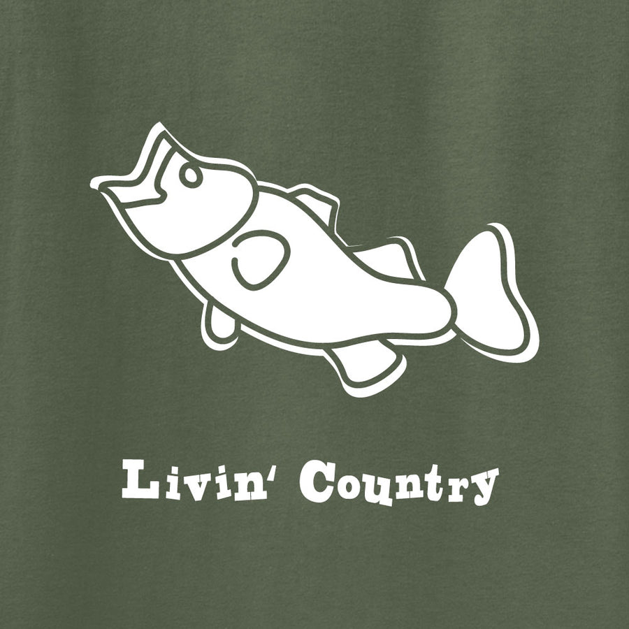 Adult Livin' Country Bass T-shirt