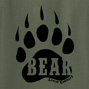 Adult Livin' Country Bear Track T-shirt
