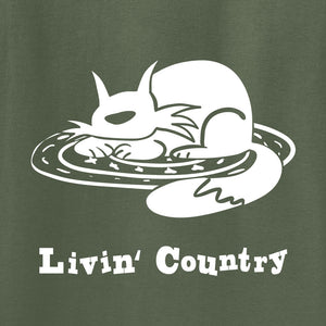 Adult Livin' Country Cat T-shirt