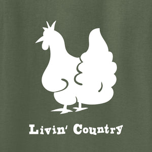 Adult Livin' Country Chicken T-shirt