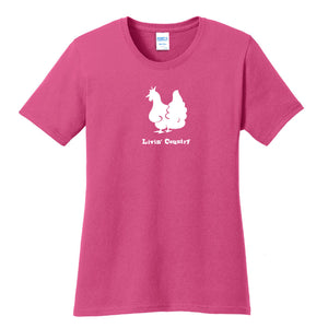 Women's Livin' Country Chicken T-shirt