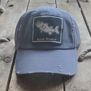 Livin' Country Bass Distressed Patch Hat