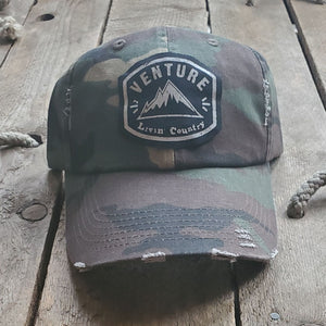 Livin' Country Venture Mountain Distressed Patch Hat