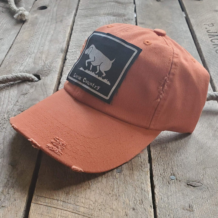 Livin' Country Dog Distressed Patch Hat