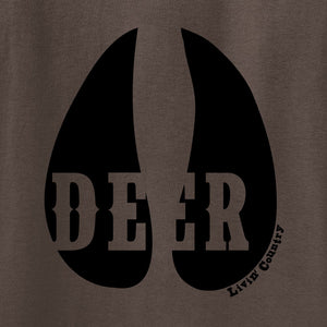 Adult Livin' Country Deer Track T-shirt