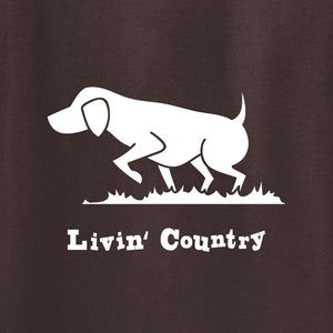 Adult Livin' Country Dog T-shirt