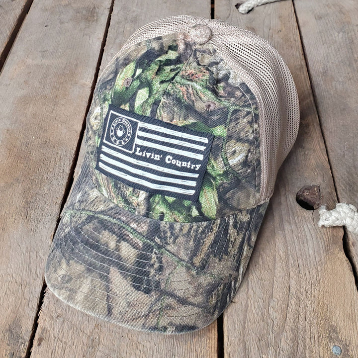 Livin' Country Flag Mesh Patch Hat