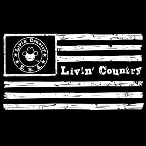 Livin' Country Flag Distressed Patch Hat