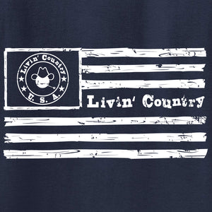 Adult Livin' Country Flag T-shirt