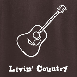 Adult Livin' Country Guitar T-shirt