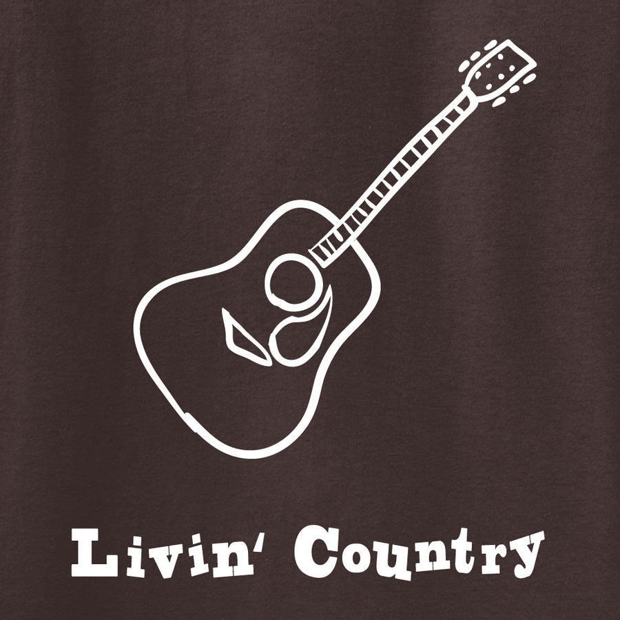 Adult Livin' Country Guitar T-shirt