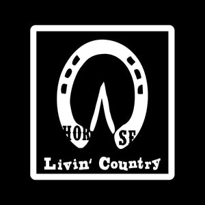 Livin' Country Horse Track Distressed Patch Hat