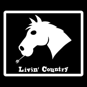 Livin' Country Horse Distressed Patch Hat