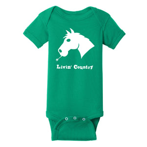 Infant Livin' Country Horse Onesie