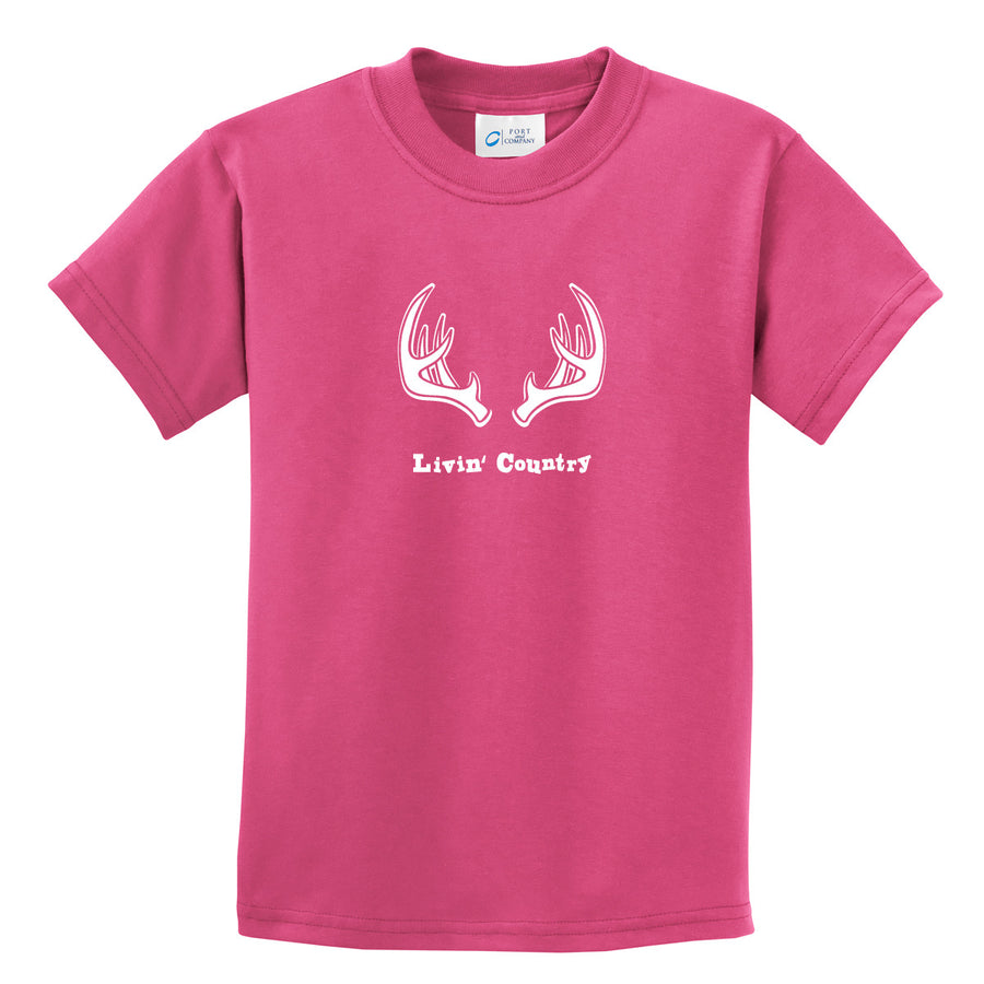 Kid's Livin' Country Antler T-shirt - Livin' Country Apparel & Accessories
 - 3
