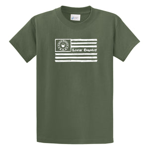 Adult Livin' Country Flag T-shirt
