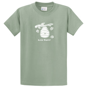 Adult Livin' Country Bee Hive T-shirt