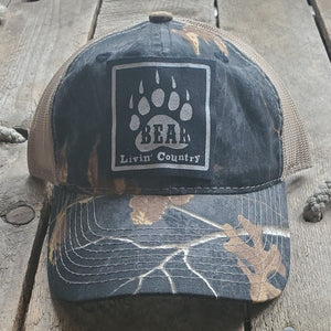 Livin' Country Bear Mesh Patch Hat