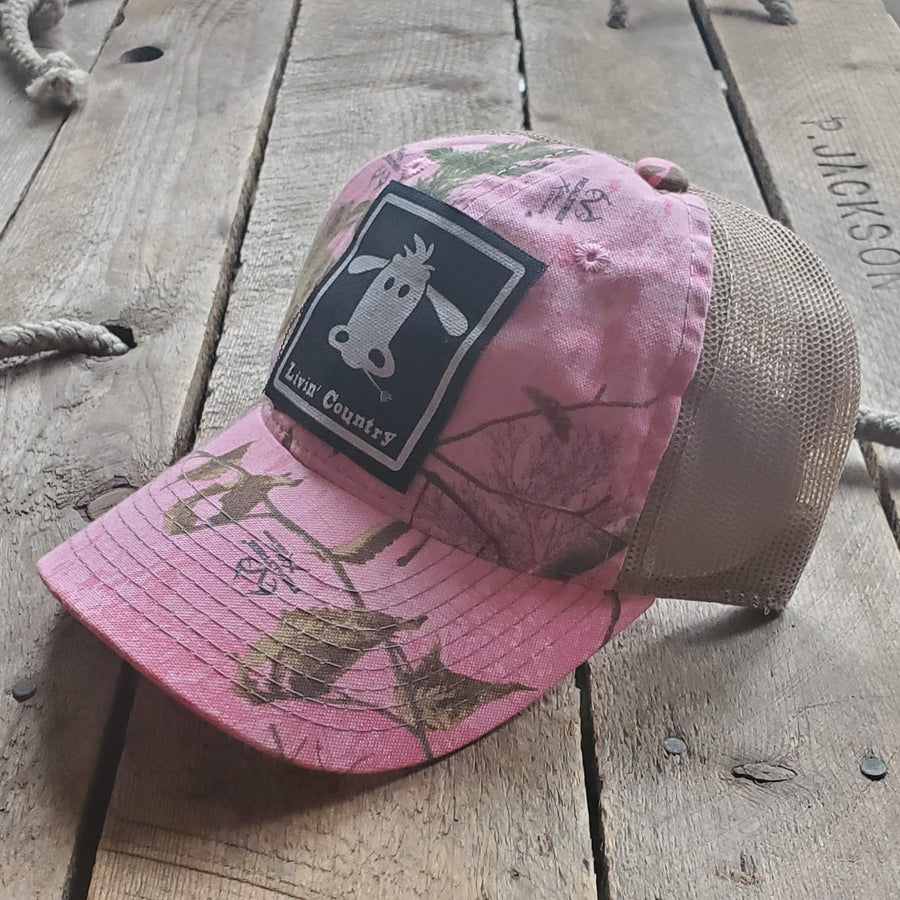 Livin' Country Cow Mesh Patch Hat