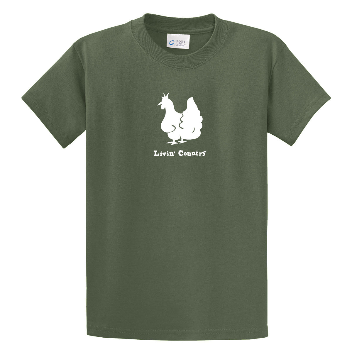 Adult Livin' Country Chicken T-shirt