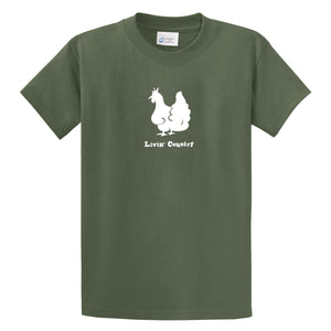 Adult Livin' Country Chicken T-shirt - Livin' Country Apparel & Accessories
 - 1