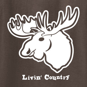 Adult Livin' Country Moose T-shirt
