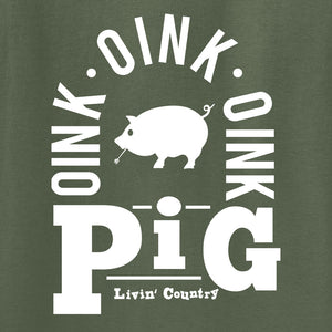Adult Livin' Country Barnyard Pig Hoodie