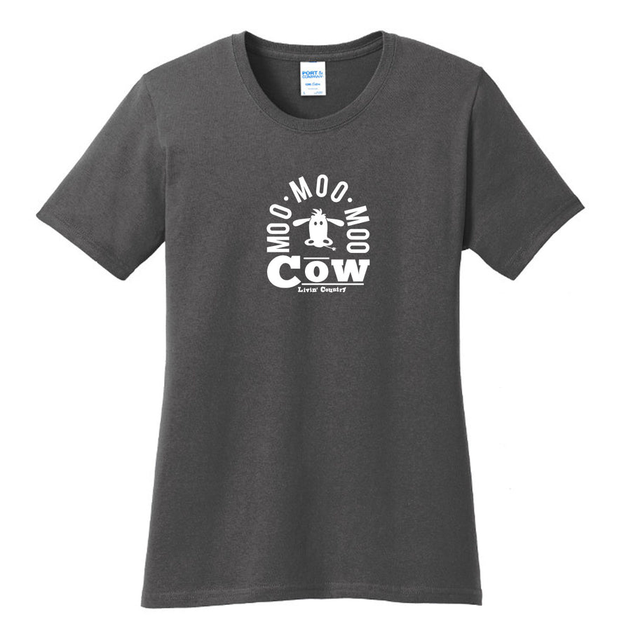Women's Livin' Country Barnyard Cow T-shirt