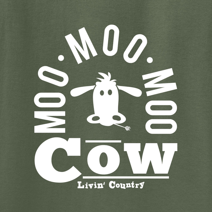 Adult Livin' Country Barnyard Cow T-shirt