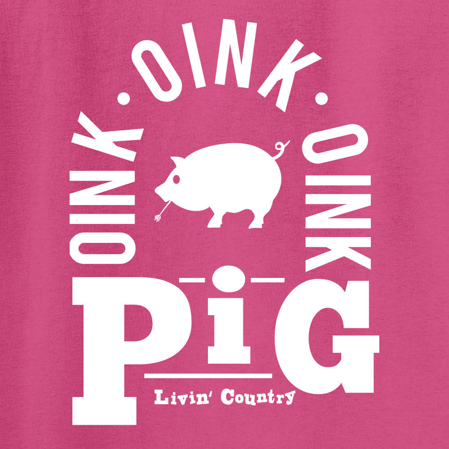 Kid's Livin' Country Barnyard Pig T-shirt