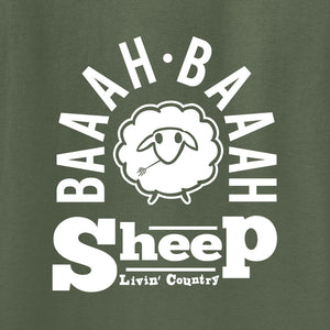 Adult Livin' Country Barnyard Sheep T-shirt