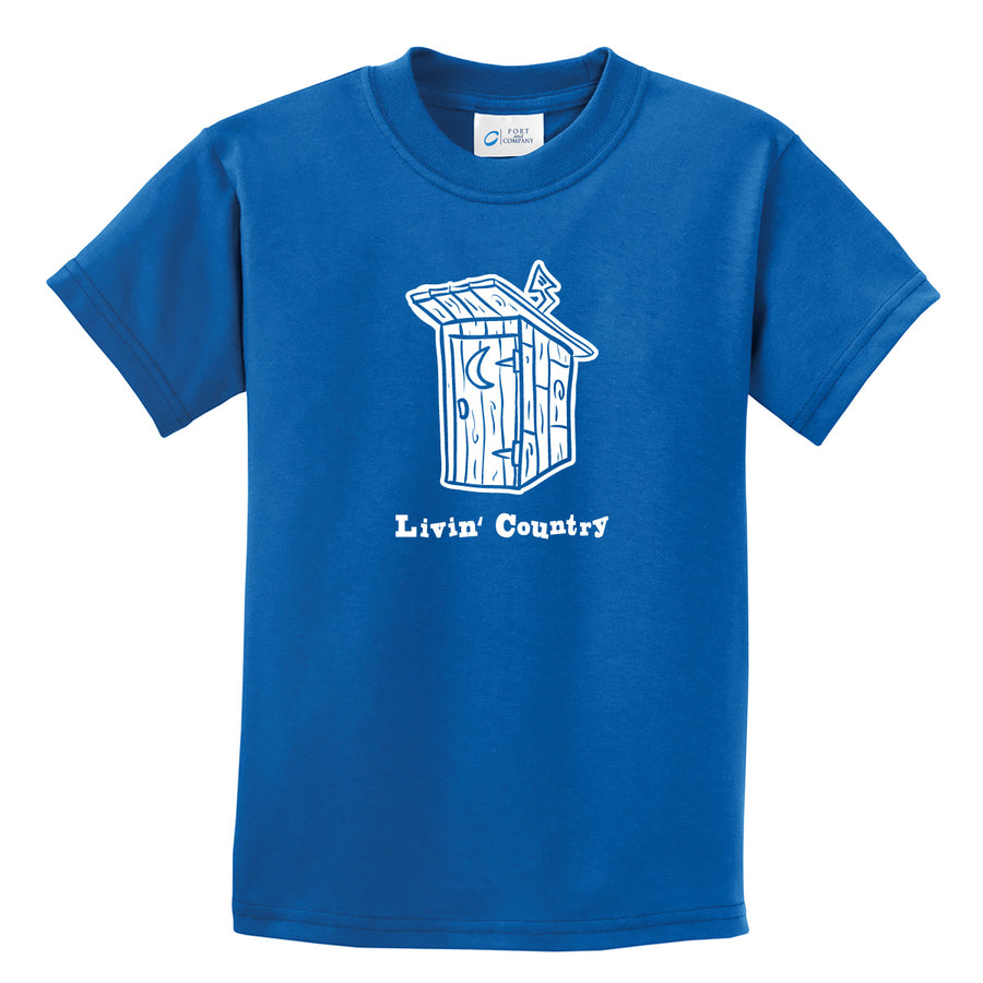Kid's Livin' Country Outhouse T-shirt