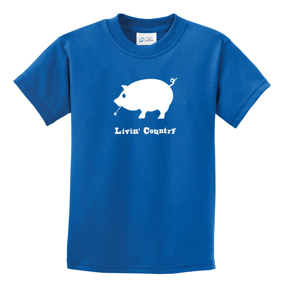 Kid's Livin' Country Pig T-shirt