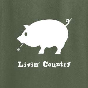 Adult Livin' Country Pig T-shirt