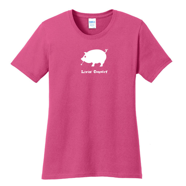 Women's Livin' Country Pig T-shirt