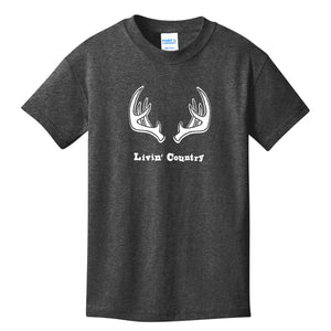 Kid's Livin' Country Antlers T-shirt